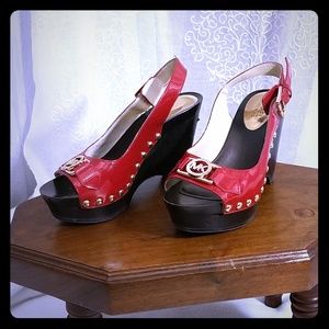 Barely worn Michael Kors Red Sling